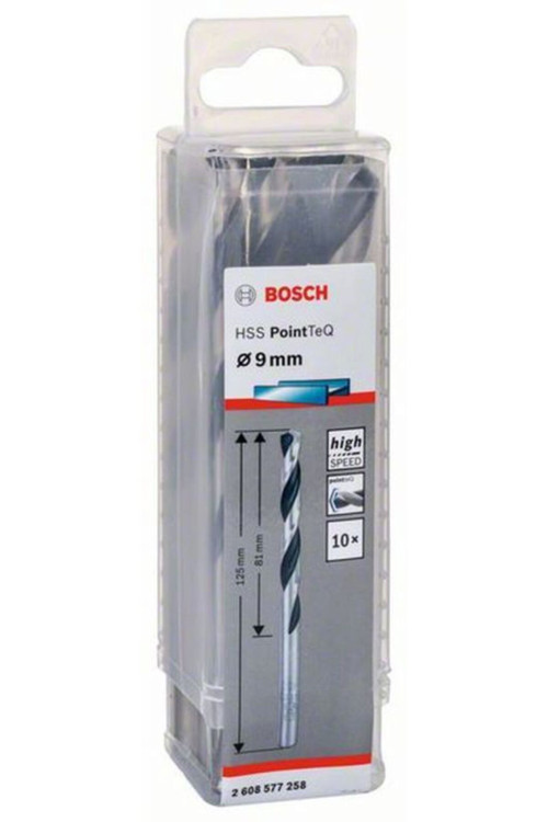 HSS PointTeQ Matkap Uç Metal 9x81x125mm 10 Parça