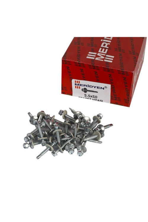 5.5 X 50 Mm Matkap Uçlu Trapez Çatı Vidası 200 Adet
