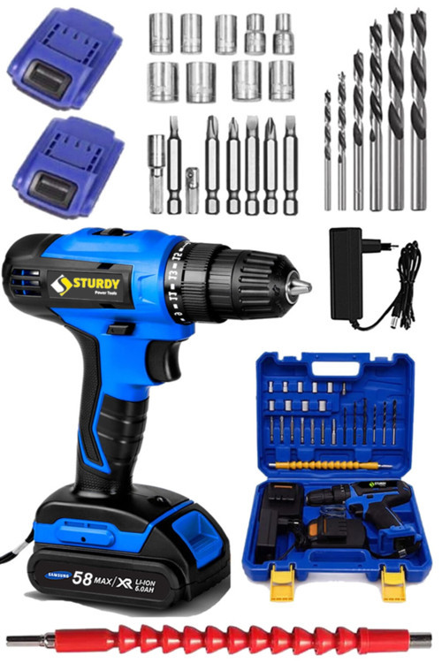 Japon Professıonel Tools 58v8ah X-tech Seri Metal Şanzuman Şarjlı Çift Akülü Vidalama 27prç Uç Setli