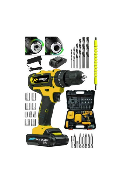 Japon Professıonel Tools 58v8ah New-r Seri Metal Şanzuman Şarjlı Çift Akülü Vidalama 27prç Uç Setli