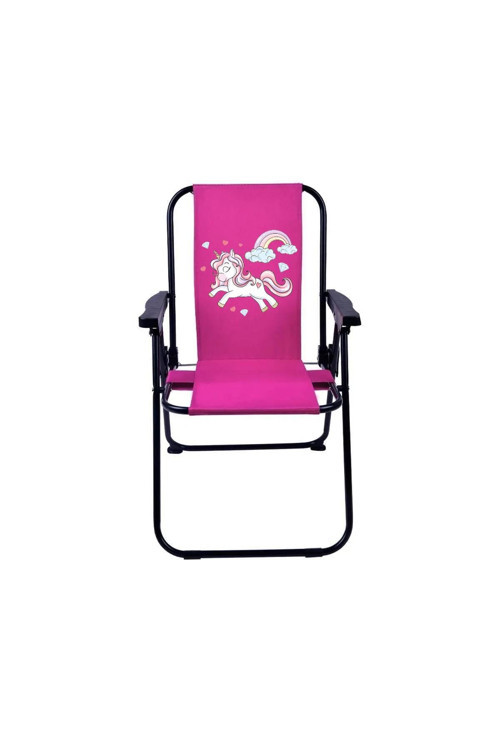 Rainbow Unicorn 2-6 Yaş Lüx Çocuk Piknik Sandalyesi-mini Kamp Sandalyesi-pembe