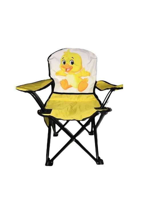 Sarı Mini Figürlü Sevimli Civciv Çocuk Kamp Sandalyesi Sarı 1-5 Kg Tekli Çocuk Kamp Sandalyesi Meta