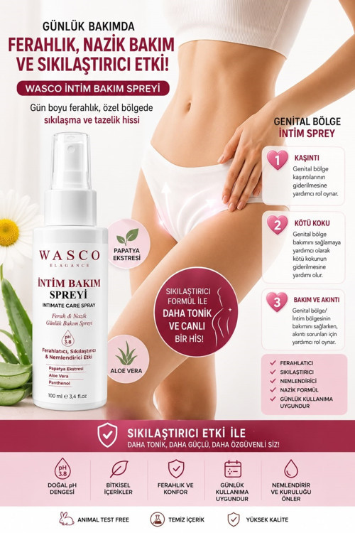 İntim Bakım Spreyi 100 Ml | Hassas Bölge Günlük Bakım Spreyi | Ferahlatıcı, Nemlendirici Ve Bakım Desteği | Aloe Vera & Nioli Yağı