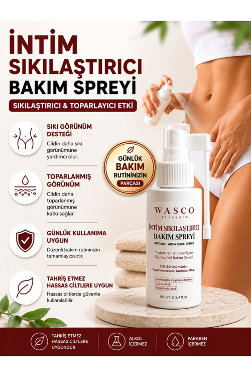 Genital Daraltıcı – Sıkılaştırıcı – Toparlayıcı Bakım Spreyi 100 Ml | Genital Bölge Günlük Bakım Spreyi | Hyaluronik Asit & Hamamelis