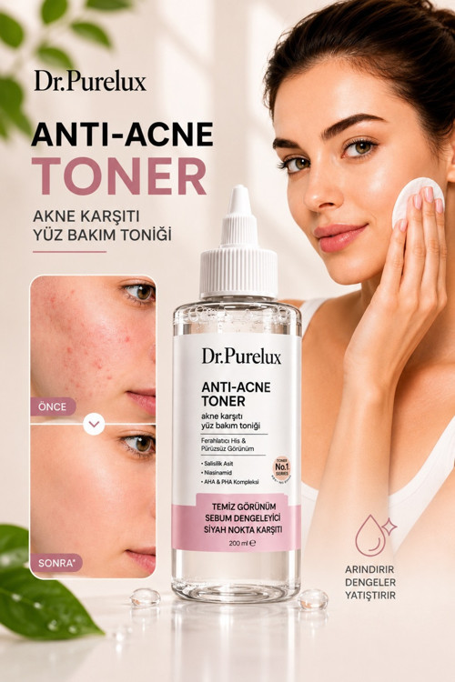 Salisilik Asitli Akne Karşıtı Tonik 200 Ml | Niasinamid & Aha Pha İçeren Sebum Dengeleyici Yüz Tonik