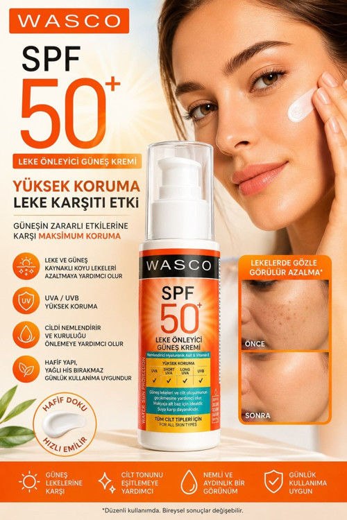 Güneş Kremi Koyu Leke Karşıtı Spf 50+ Faktörlü Çok Yüksek Korumalı Güneş Kremi