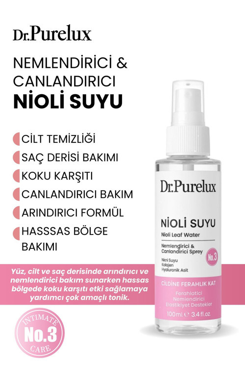 Nioli Suyu – İntim Genital Koku Önleyici-Arındırıcı+Yatıştırıcı+Hyaluronik Asit & Kolajen Tonik Mist