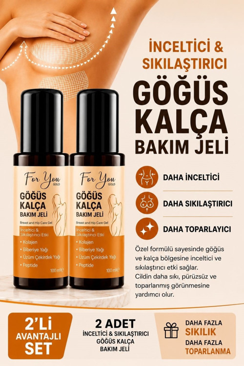 Sıkılaştırıcı, Toparlayıcı, Küçültmeye Yardımcı Göğüs Ve Kalça Bakım Jeli 100 Ml X 2 Adet