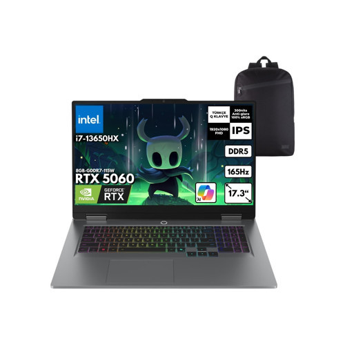 Loq 17IRX10 I7-13650HX 16-Gbddr5 1 Tbssd RTX5060 (8GB-GDDR7-115W) 17.3" IPS 165Hz Windows 11 Home + Hmf Sırt Çantası 83J