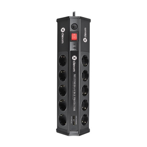 SP10BG 10'lu Akım Koruyucu Çoklu Priz 2xUSB