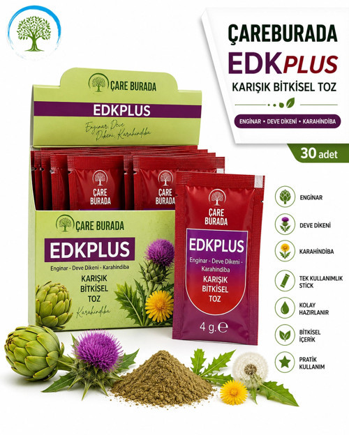 ÇareBurada EDK PLUS 30 Stick | Enginar, Devedikeni, Karahindiba Karışık Bitkisel Toz
