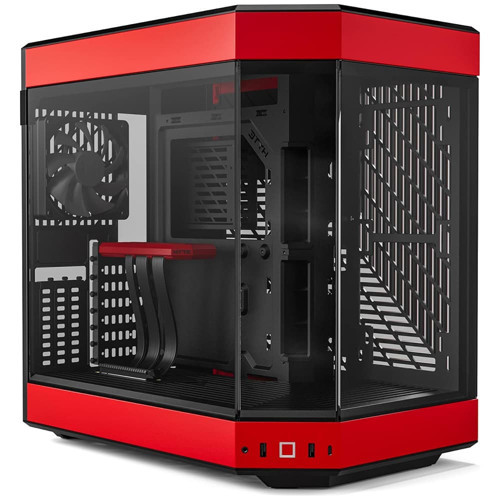 Y60 Siyah-Kırmızı Temperli Cam USB 3.2 E-ATX Premium Mid Tower Gaming Kasa (CS-HYTE-Y60-BR)