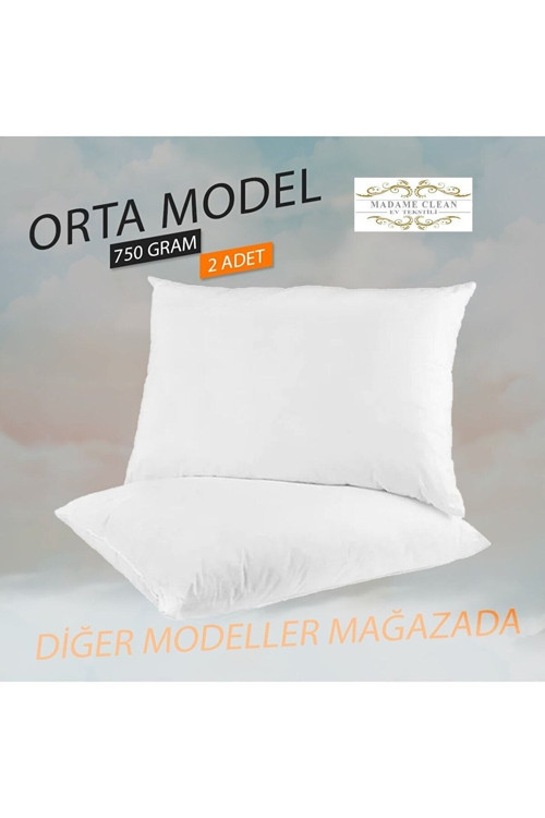 Silikon Dolgulu Yastık - Soft Yastık - 2 Adet Yastık 750 Gr