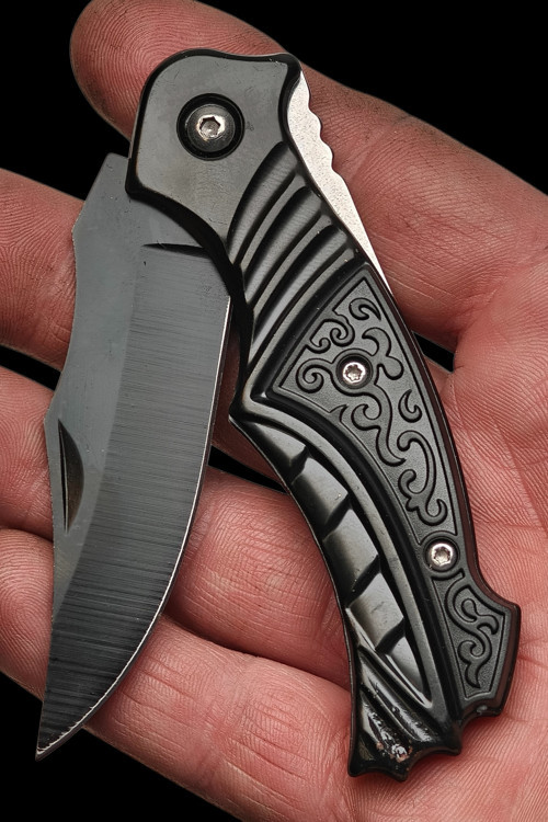 KA061 16 CM Kabartma İşlmeli Osmanlı Motifli Mini Anahtarlık Cep Çakı