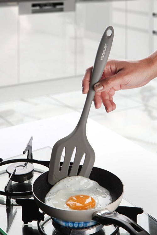 Si̇li̇kon Gri̇ Izgaralı Spatula