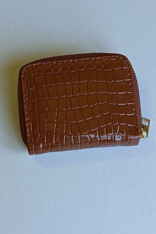 Kroko Desenli Şık ve Kompakt Kadın Cüzdanı
