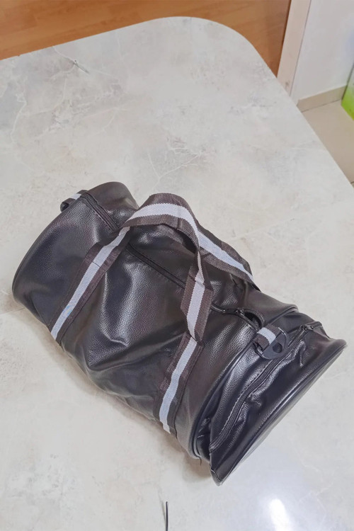 DepoTrend Kabin Boy Deri Görünüm Silindir Duffel Çanta 46X25CM