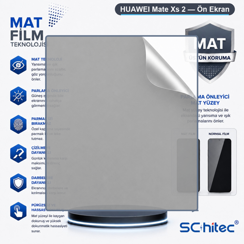 HUAWEI Mate Xs 2 Uyumlu Ön Yüzey Mat Hidrojel Ekran Koruyucu