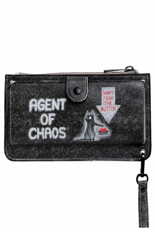 Kadın Siyah Cüzdan - Agent Of Chaos Tasarım