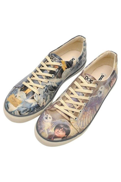 Erkek Vegan Deri Çok Renkli Sneakers - Warner Bros Harry And Hedwig Harry Potter Tasarım