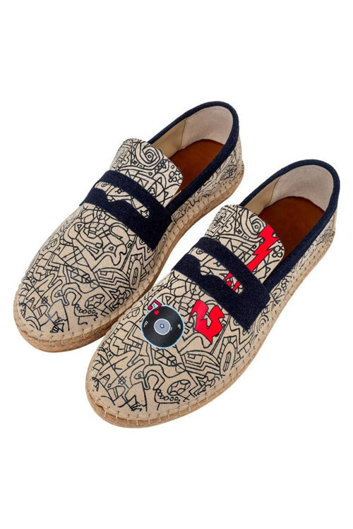 Erkek Vegan Gri Espadril - Street Music Tasarım