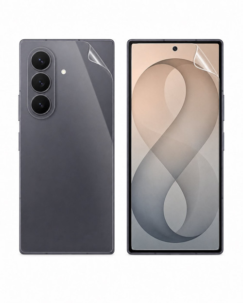 Samsung Galaxy Z Fold 8 Ultra Uyumlu 2 Ön 1 Arka Body Şeffaf Ultra koruyucu Nano Jelatin
