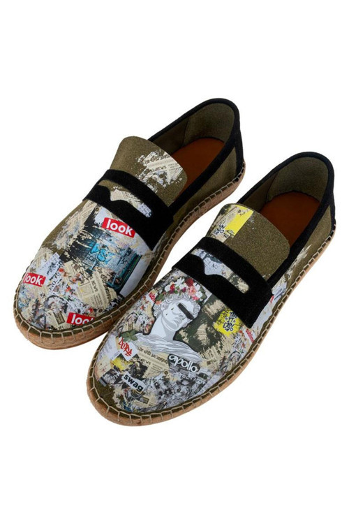 Erkek Vegan Yeşil Espadril - Apollo Tasarım