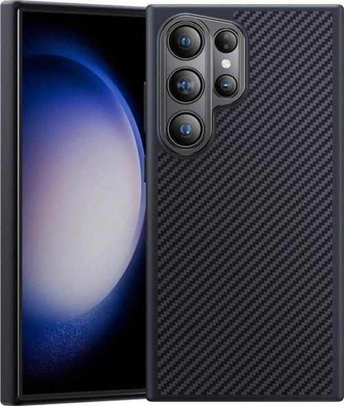 Galaxy S24 Ultra Kılıf Karbon Fiber Magsafe Şarj Özellikli Benks Hybrid Armorpro 600D Kevlar Kapak