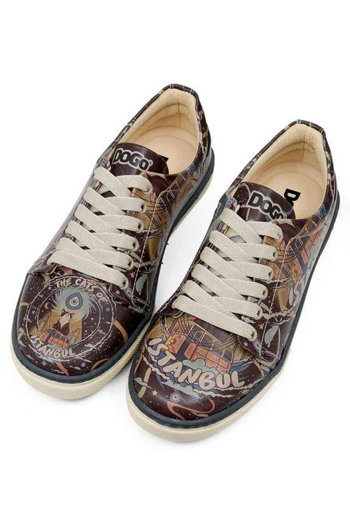 Kadın Vegan Deri Çok Renkli Sneakers - The Cats Of Istanbul Tasarım