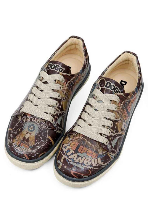 Kadın Vegan Deri Çok Renkli Sneakers - The Cats Of Istanbul Tasarım