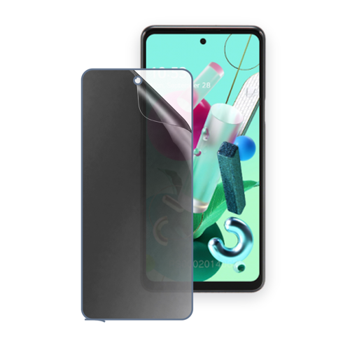 LG Q92 Uyumlu Ön Yüzey Hayalet Privacy Hidrojel Ekran Koruyucu