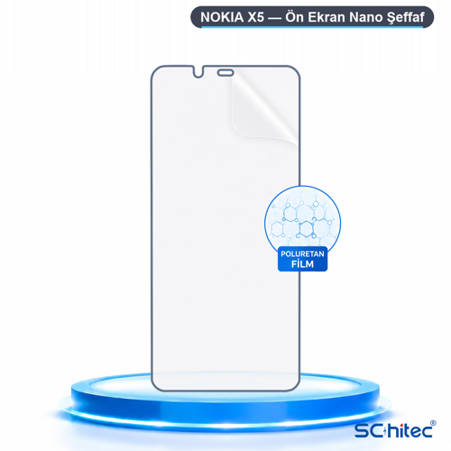NOKIA X5 Uyumlu Ön Yüzey Nano Şeffaf Hidrojel Ekran Koruyucu