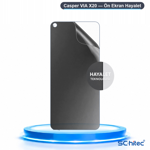 Casper VIA X20 Uyumlu Ön Yüzey Hayalet Privacy Hidrojel Ekran Koruyucu