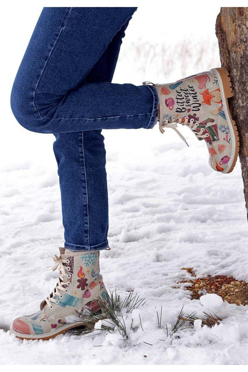 Kadın Vegan Deri Gri Uzun Bot - Bitter Sweet Winter Tasarım