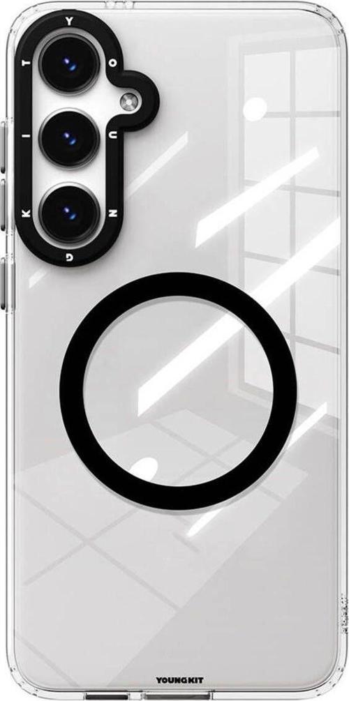 Galaxy S24 Uyumlu Kılıf Magsafe Sararmaya Karşı Dayanıklı Youngkit Clear Crystal Serisi Siyah