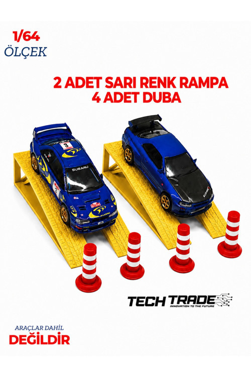 1/64 Ölçek Diorama 2 Adet Sarı Rampa + 4 Adet Duba