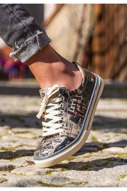 Kadın Vegan Deri Çok Renkli Günlük Sneakers - Let'S Get Lost Tasarım