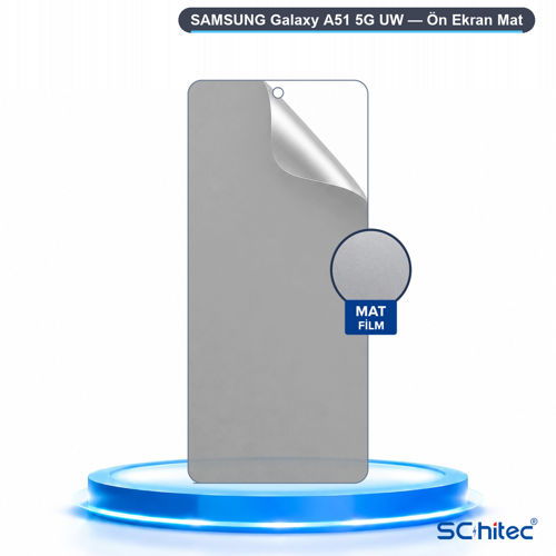 SAMSUNG Galaxy A51 5G UW Uyumlu Ön Yüzey Mat Hidrojel Ekran Koruyucu