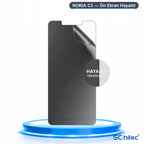 NOKIA C3 Uyumlu Ön Yüzey Hayalet Privacy Hidrojel Ekran Koruyucu