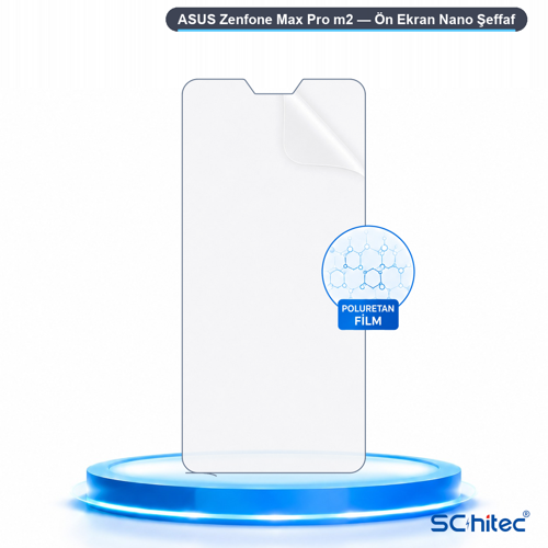 ASUS Zenfone Max Pro m2 Uyumlu Ön Yüzey Nano Şeffaf Hidrojel Ekran Koruyucu