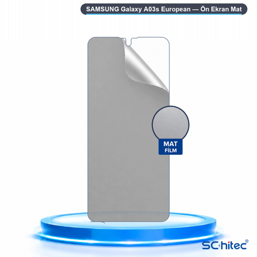 SAMSUNG Galaxy A03s European Uyumlu Ön Yüzey Mat Hidrojel Ekran Koruyucu