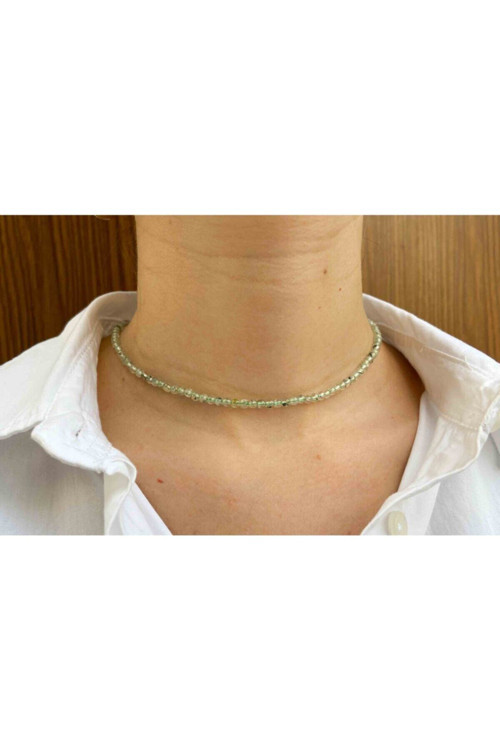 Sertifikalı Prinayt Taşı Doğaltaş Kolye 4 Mm