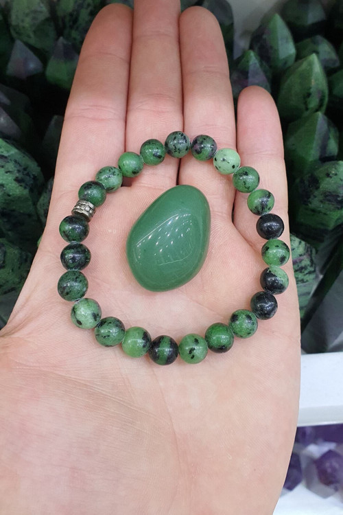 Anyolit Doğal Taş Bileklik 8 Mm