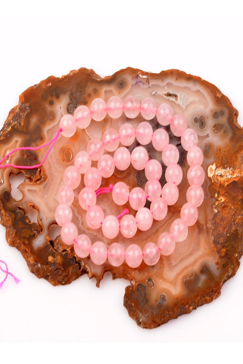 Sertifikalı Doğal Taş Pembe Kuvars Dizi 8 Mm