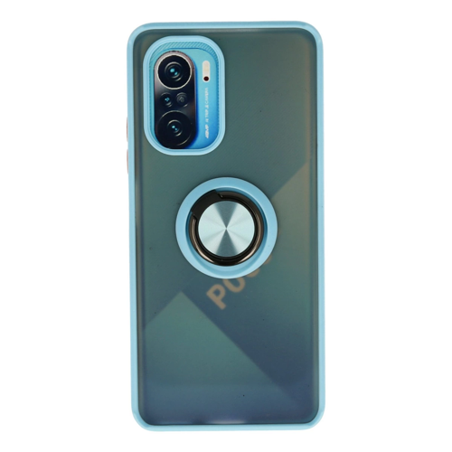 Redmi K40 Kılıf Montreal Yüzüklü Silikon Kapak - Buz Mavi