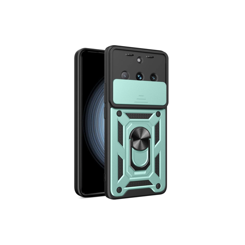 Realme 11 Pro Kılıf Pars Lens Yüzüklü Silikon - Yeşil