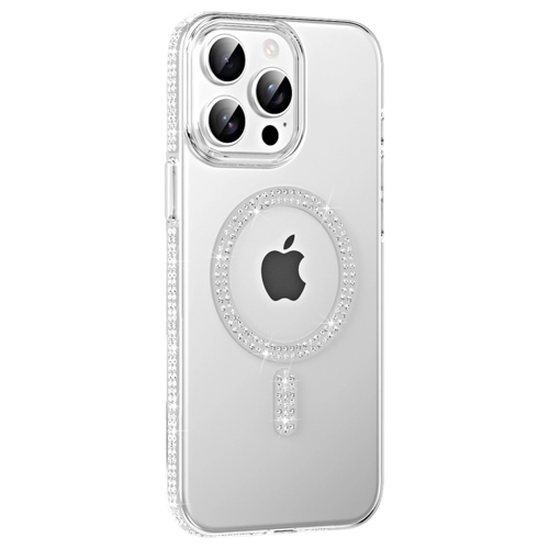İphone 15 Pro Move Taşlı Magsafe Kapak - Natural Grey