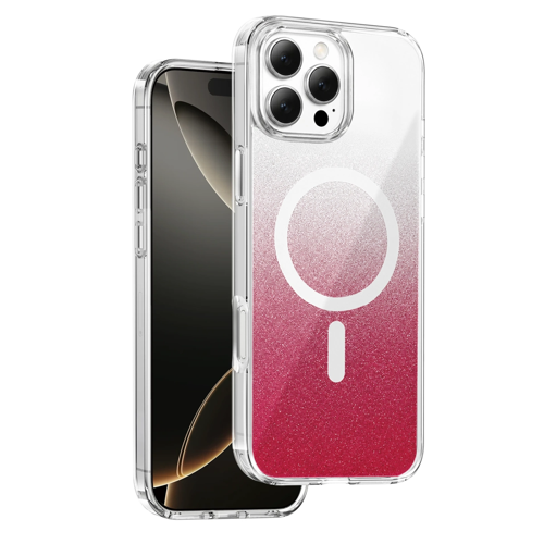 Onegif İphone 16 Pro Max Sora Simli Magsafe Kapak - Kırmızı