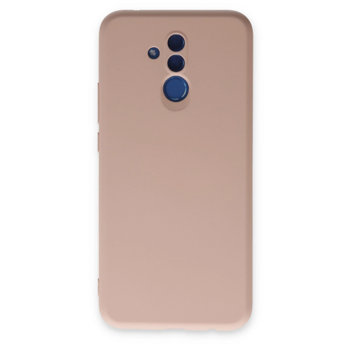 Mate 20 Lite Kılıf Nano İçi Kadife Silikon - Pudra