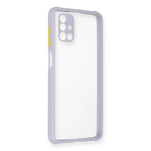 Galaxy M51 Kılıf Miami Şeffaf Silikon - Lila